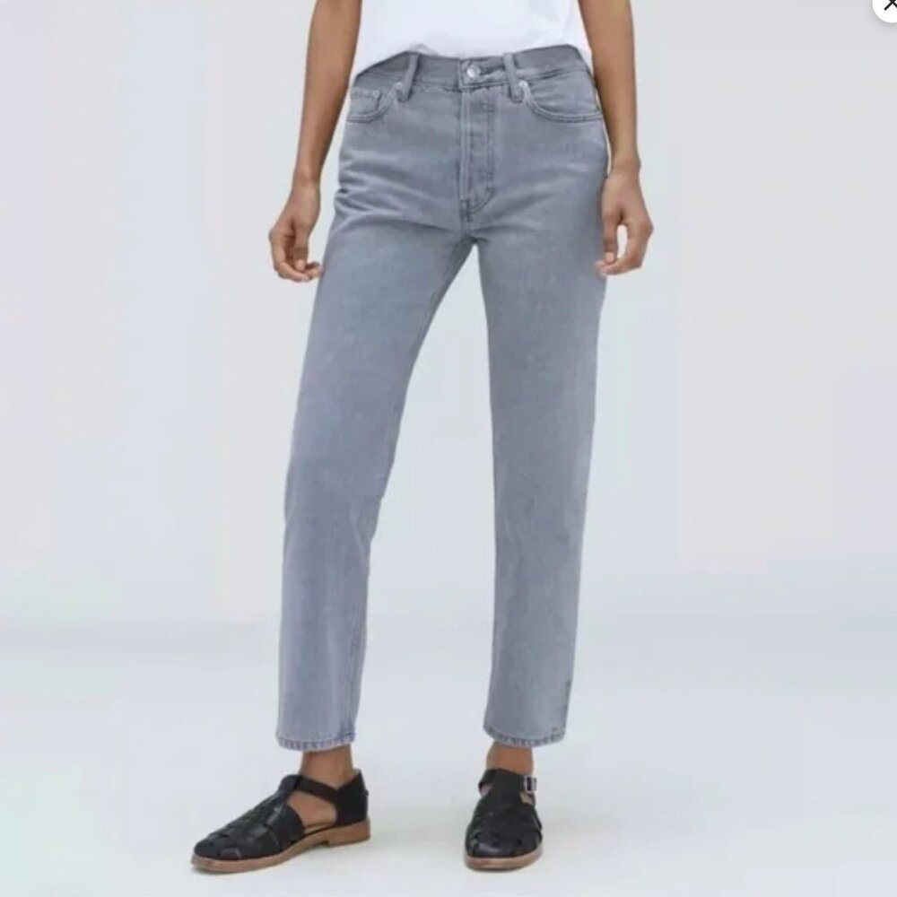 Everlane The Relaxed Straight Jean - Sz 28 Regular in light gray wash